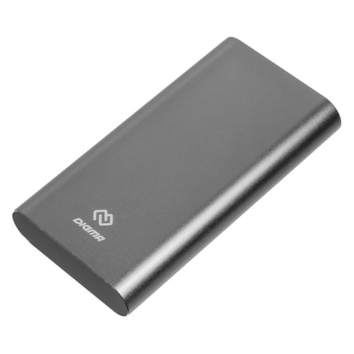 Внешний аккумулятор (Power Bank) DIGMA DG-ME-15000, 15000мAч, темно-серый