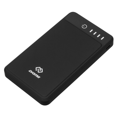 Внешний аккумулятор (Power Bank) DIGMA DG-10000-3U-BK, 10000мAч, черный