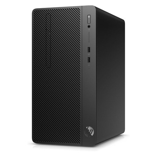 Компьютер HP 290 G2, Intel Core i3 8100, DDR4 4Гб, 500Гб, Intel UHD Graphics 630, DVD-RW, Windows 10 Professional, черный [3zd13ea]