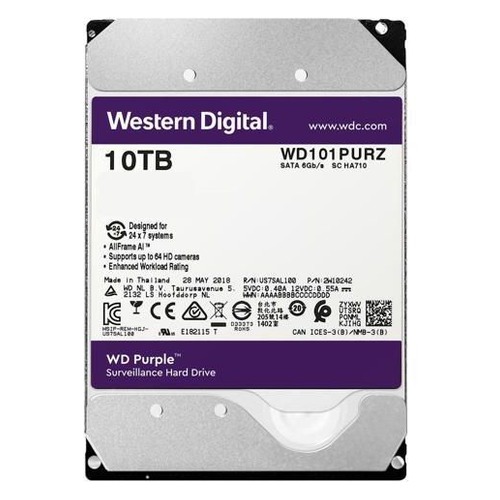 Жесткий диск WD Purple WD101PURZ, 10Тб, HDD, SATA III, 3.5"