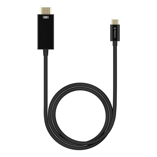 Кабель DEPPA USB Type-C (m), HDMI, 1.8м, черный [72279]