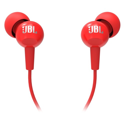 Наушники с микрофоном JBL C100SIU, 3.5 мм, вкладыши, красный [jblc100siured]