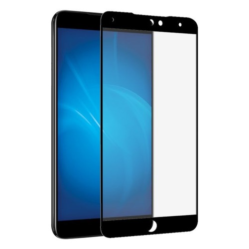 Защитное стекло для экрана DF mzColor-21 для Meizu 15 Plus, 1 шт, черный [df mzcolor-21 (black)]