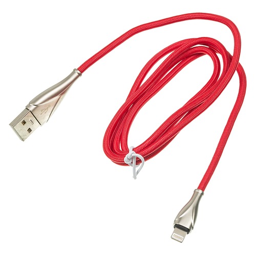 Кабель DIGMA USB A (m), Lightning (m), 1.2м, красный