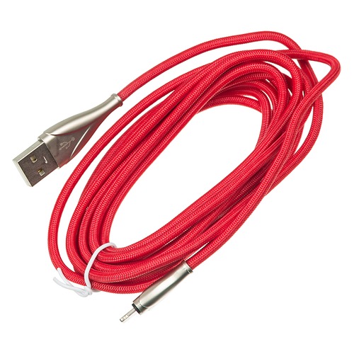Кабель DIGMA USB A (m), Lightning (m), 3м, красный