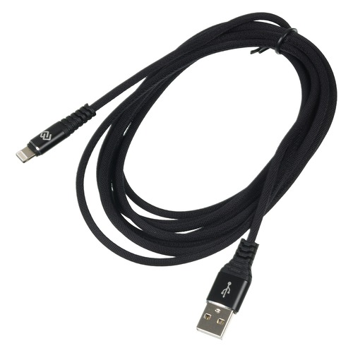 Кабель DIGMA USB A (m), Lightning (m), 3м, черный