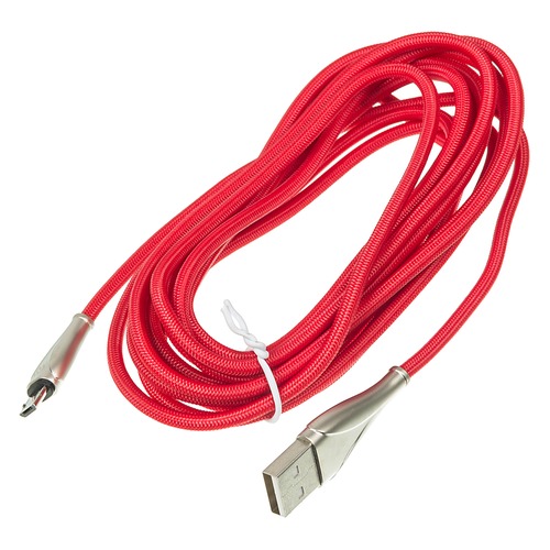 Кабель DIGMA USB A (m), micro USB B (m), 3м, красный