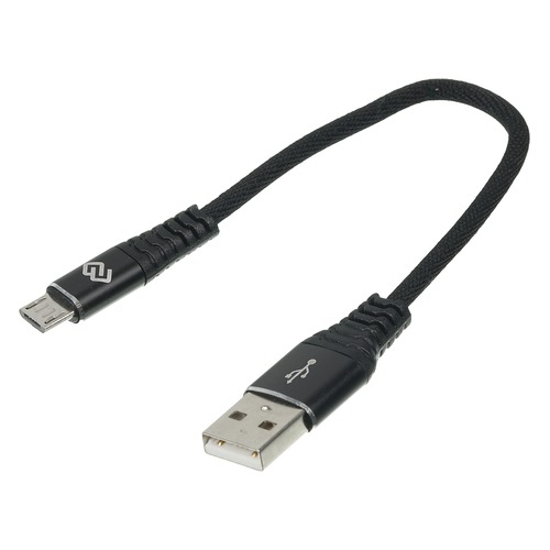 Кабель DIGMA USB A (m), micro USB B (m), 0.15м, черный