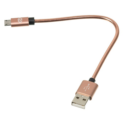 Кабель DIGMA USB A (m), micro USB B (m), 0.15м, розовое золото