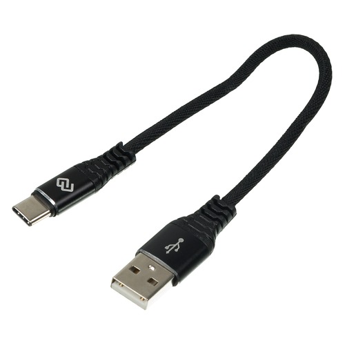 Кабель DIGMA USB A (m), USB Type-C (m), 0.15м, черный