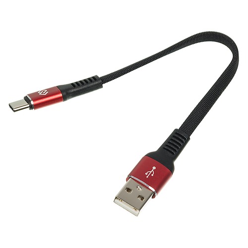 Кабель DIGMA USB A (m), USB Type-C (m), 0.15м, черный / красный