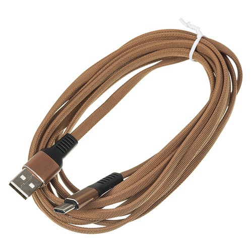 Кабель DIGMA USB A (m), USB Type-C (m), 3м, коричневый