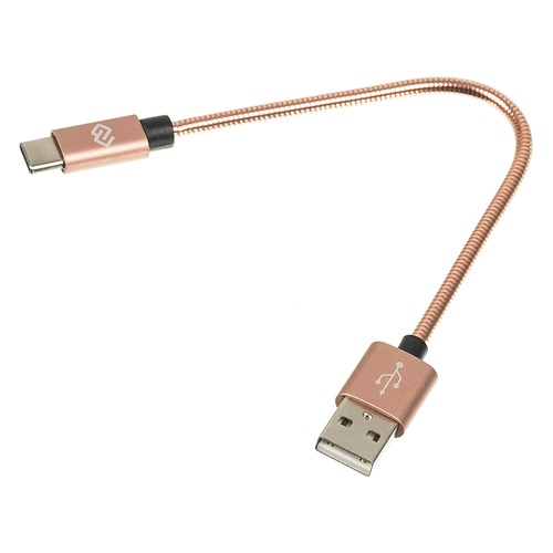 Кабель DIGMA USB A (m), USB Type-C (m), 0.15м, розовое золото
