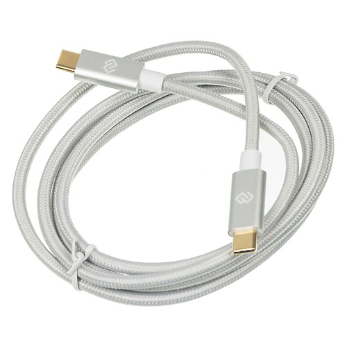 Кабель DIGMA Power Delivery 100W, USB Type-C (m), USB Type-C (m), 1.5м, серый