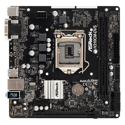 Материнская плата ASROCK H310CM-DVS, LGA 1151v2, Intel H310C, mATX, Ret