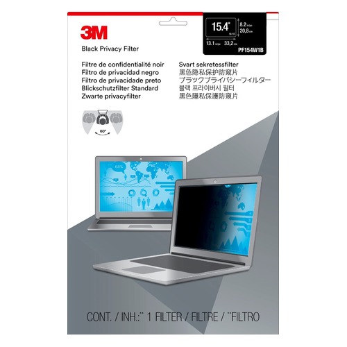 Пленка защиты информации 3M PF154W1B для ноутбука 15.4", 16:10, черный [7000013837]