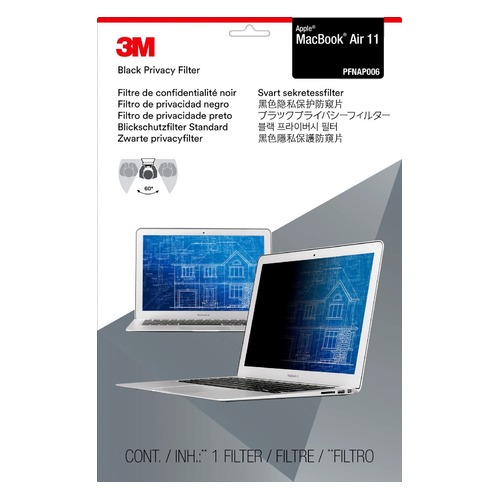 Пленка защиты информации 3M PFNAP006 для ноутбука Apple MacBook Air 11 11.6", 16:9, черный [7100011159]