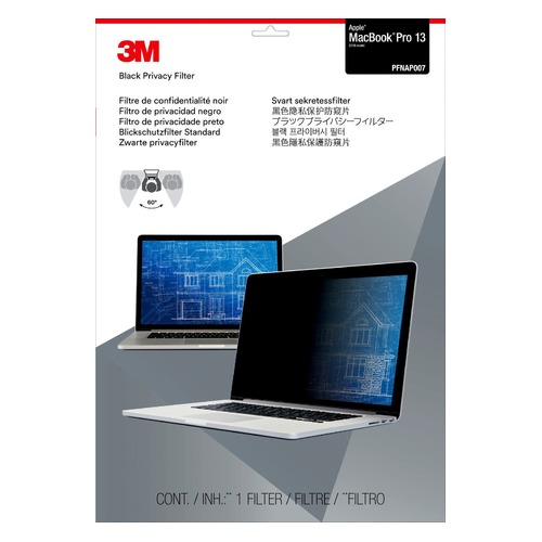 Экран защиты информации 3M PFNAP007 для ноутбука Apple MacBook Pro 13.3", 16:10, черный [7100115681]