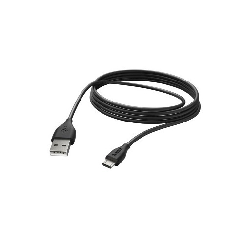 Кабель HAMA micro USB B (m), USB A(m), 3м, черный [00173788]