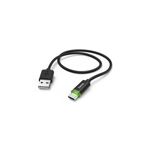 Кабель HAMA USB Type-C (m), USB A(m), 1м, черный [00178335]