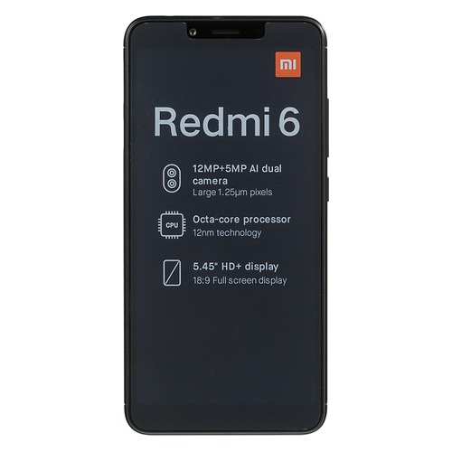 Смартфон XIAOMI Redmi 6 4/64Gb, черный