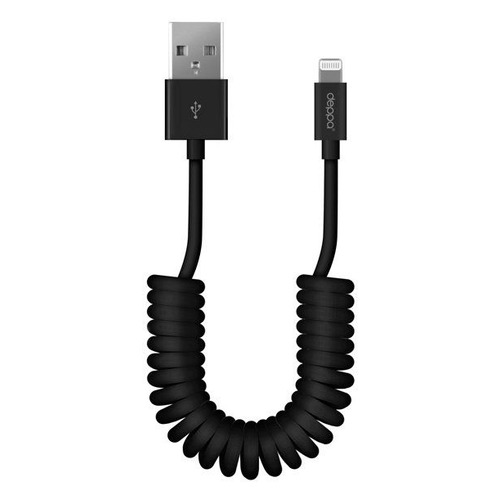 Кабель DEPPA Lightning (m), USB A(m), 1.5м, MFI, черный [72131]