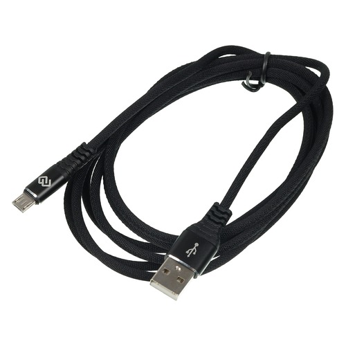 Кабель DIGMA USB A (m), micro USB B (m), 2м, черный