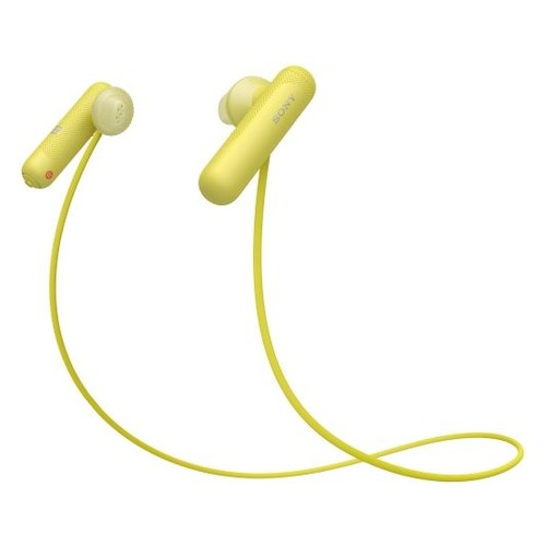 Наушники с микрофоном SONY WI-SP500, Bluetooth, вкладыши, желтый [wisp500y.e]