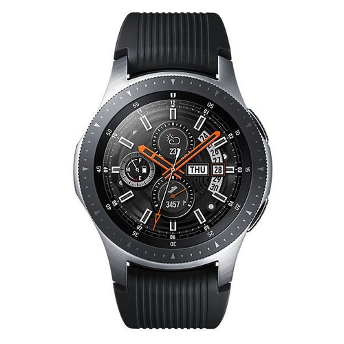 Смарт-часы SAMSUNG Galaxy Watch 46мм, 1.3", серебристый / черный [sm-r800nzsaser]