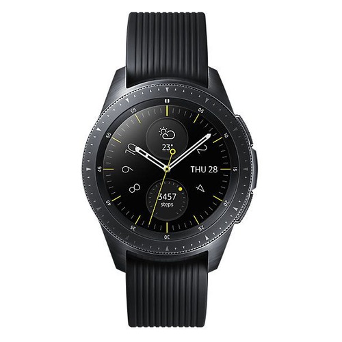 Смарт-часы SAMSUNG Galaxy Watch 42мм, 1.2", черный / черный [sm-r810nzkaser]