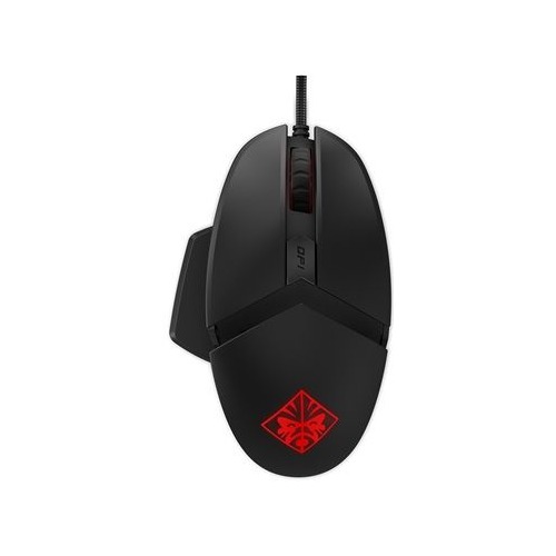 Мышь HP Omen Reactor, игровая, оптическая, проводная, USB, черный и красный [2vp02aa]