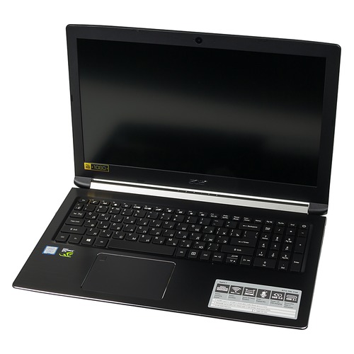 Ноутбук ACER Aspire 7 A715-72G-71SA, 15.6", Intel Core i7 8750H 2.2ГГц, 8Гб, 1000Гб, nVidia GeForce GTX 1050 Ti - 4096 Мб, Linux, NH.GXCER.003, черный