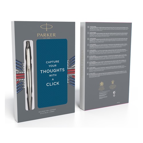 Набор Parker Jotter Core K61 (2061287) Stainless Steel CT в компл.:блокнот (9шт) дисплей