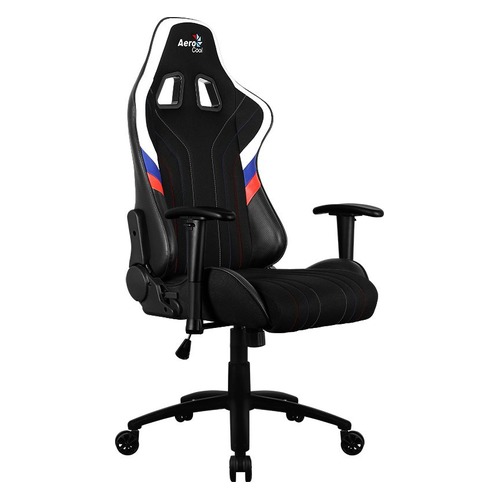 Кресло игровое AEROCOOL AERO 1 Alpha RUS, на колесиках, ткань дышащая, черный