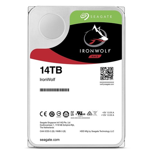 Жесткий диск SEAGATE Ironwolf ST14000VN0008, 14Тб, HDD, SATA III, 3.5"