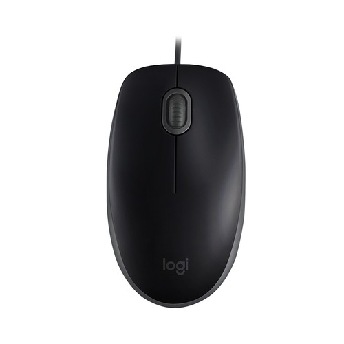 Мышь LOGITECH B110 SILENT, оптическая, проводная, USB, черный и серый [910-005508]