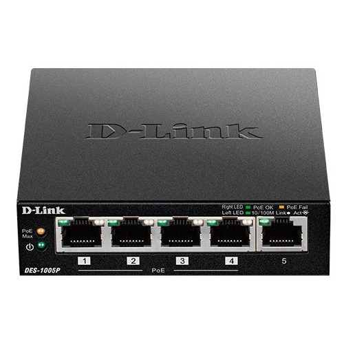 Коммутатор D-LINK DES-1005P/B1A