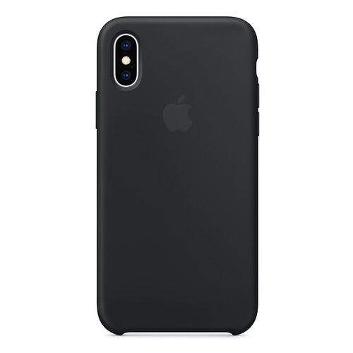 Чехол (клип-кейс) APPLE Silicone Case, для Apple iPhone XS, черный [mrw72zm/a]