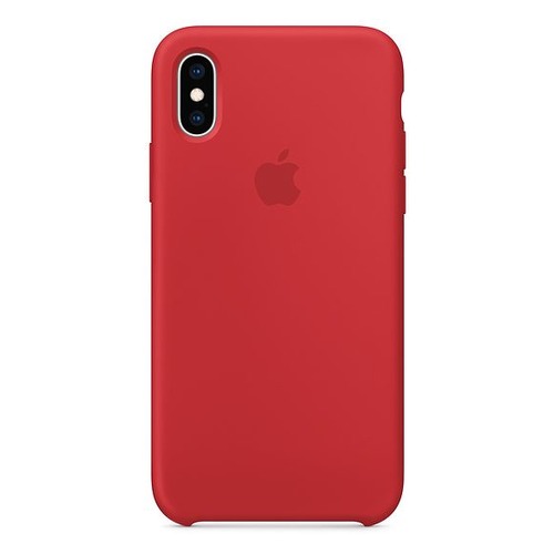 Чехол (клип-кейс) APPLE Silicone Case, для Apple iPhone XS, красный [mrwc2zm/a]