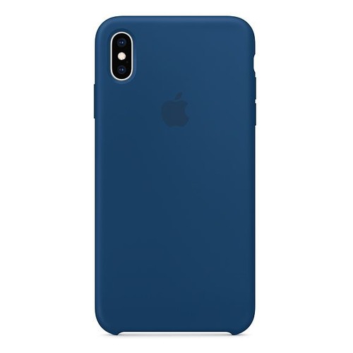 Чехол (клип-кейс) APPLE Silicone Case, для Apple iPhone XS Max, синий [mtfe2zm/a]