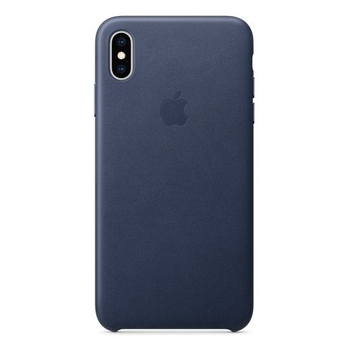 Чехол (клип-кейс) APPLE Leather Case, для Apple iPhone XS Max, темно-синий [mrwu2zm/a]