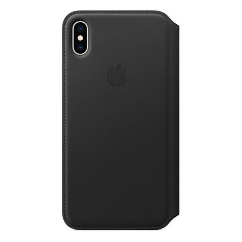 Чехол (флип-кейс) APPLE Leather Case, для Apple iPhone XS Max, черный [mrx22zm/a]