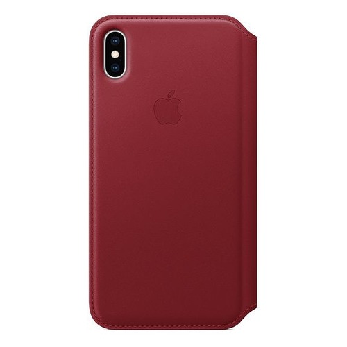 Чехол (флип-кейс) APPLE Leather Case, для Apple iPhone XS Max, красный [mrx32zm/a]