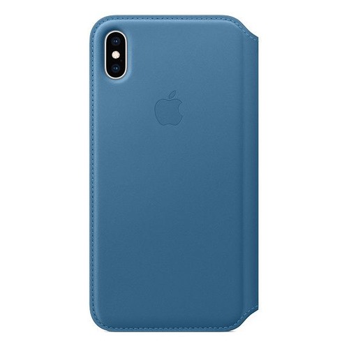 Чехол (флип-кейс) APPLE Leather Case, для Apple iPhone XS Max, синий [mrx52zm/a]