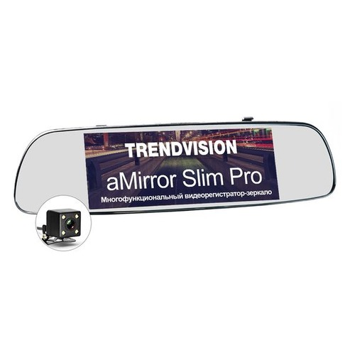 Видеорегистратор TRENDVISION aMirror Slim Pro, черный