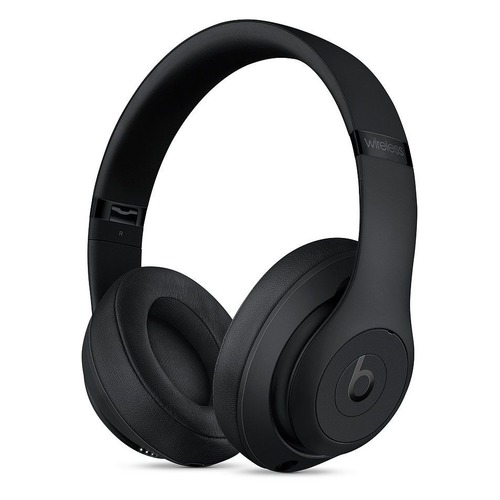 Наушники с микрофоном BEATS Studio3 Wireless, 3.5 мм/Bluetooth, мониторы, черный матовый [mq562ee/a]