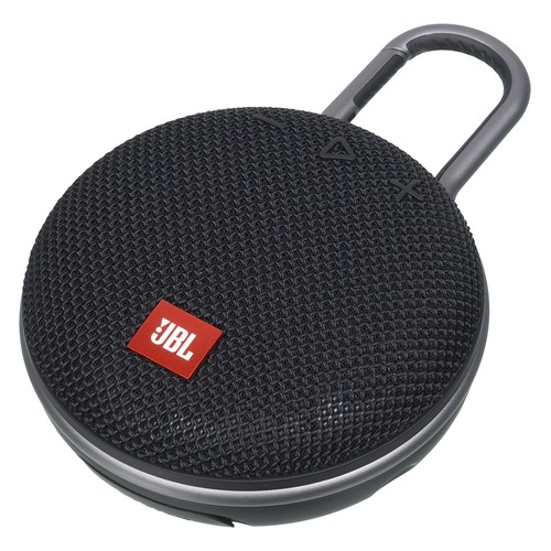 Портативная колонка JBL Clip 3, 3.3Вт, черный [jblclip3blk]