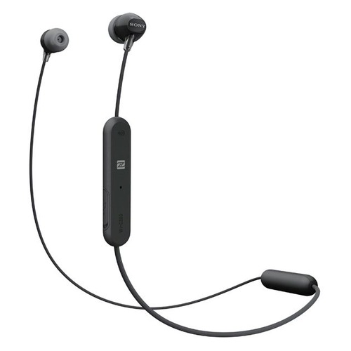 Наушники с микрофоном SONY WI-C300, Bluetooth, вкладыши, черный [wic300b.e]