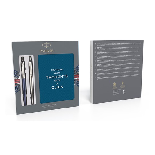 Набор Parker Jotter Core K61/К63 (SET_2) Stainless Steel CT/Waterloo Blue CT ручка шариковая 2шт. в