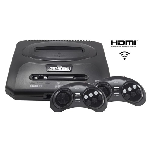 Игровая консоль RETRO GENESIS HD Ultra 2 50 игр, два беспроводных джойстика, черный